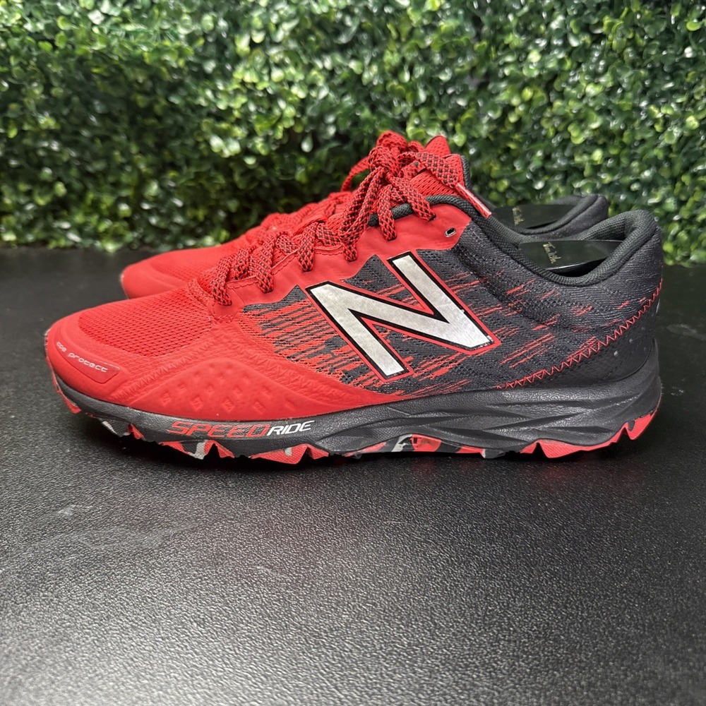 New Balance Speed Ride Sneakers Men's Size 9 Red Black Trail Running Shoes